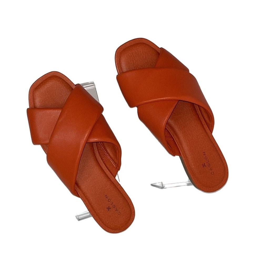 CASLON Calla Slide Sandal In Orange Tangerine - Picture 2 of 3